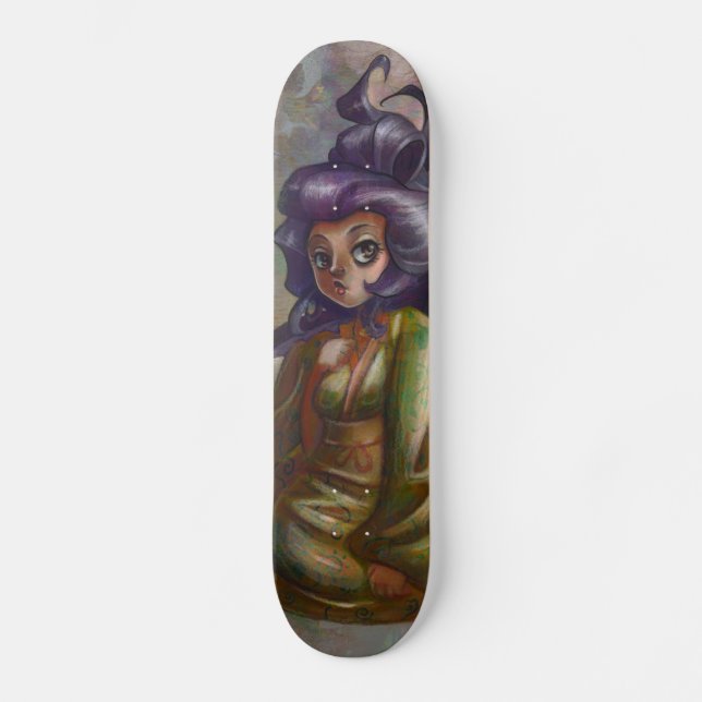 Grönt däck för TeaGeishaSkateboard Skateboard Bräda 21,5 Cm (Framsida)