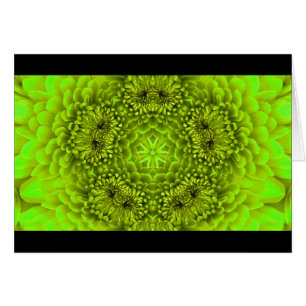 GRÖNT DAHLIA FLOWER PETALS HÄLSNINGSKORT