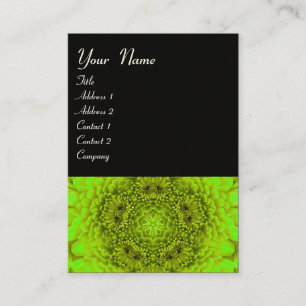 GRÖNT DAHLIA MONOGRAM, svartvit Visitkort