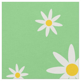 Grönt Daisy Fabric Tyg