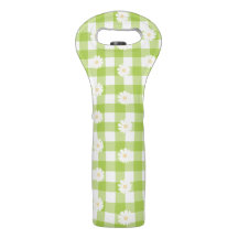 Grönt Daisy Gingham Mönster