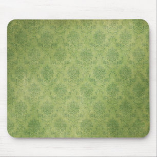 Grönt Damask Mousepad Musmatta