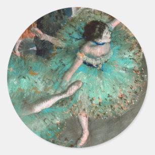 Grönt Dancer (Danseuse Verte) Edgar Degas Runt Klistermärke