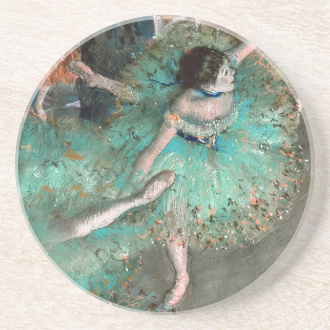 Grönt Dancer (Danseuse Verte) Edgar Degas Underlägg Sandsten (Framsidan)