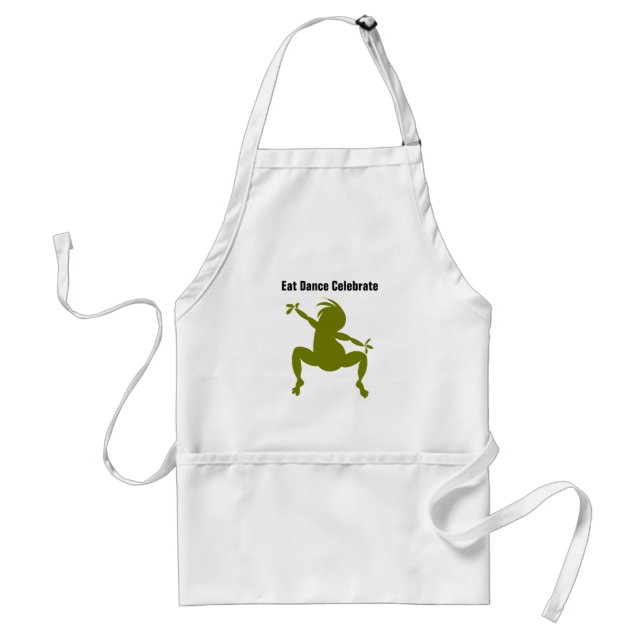 Grönt Dancing Kokopelli Förkläde (Framsidan)