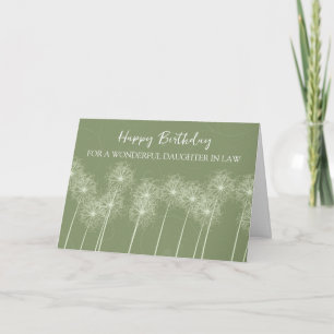 Grönt Dandelions Dotter i Lag Birthday Kort