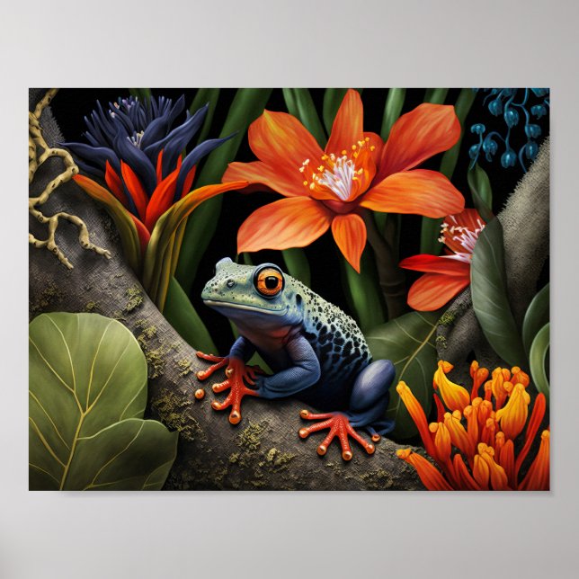 Grönt Dart groda Poster (Framsidan)