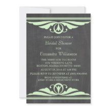 Grönt Deco Chalkboard Möhippa Inbjudan