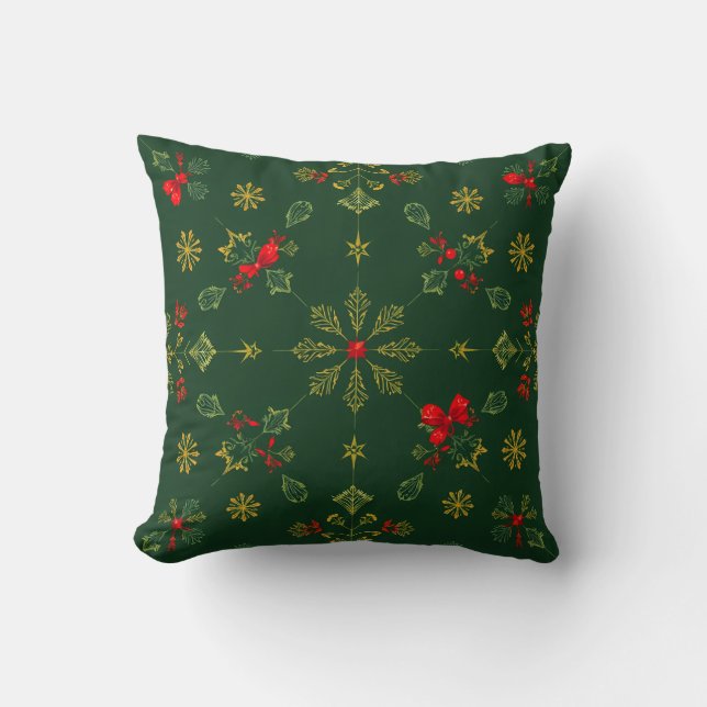 Grönt Decorative Cushion Kudde (Framsida)