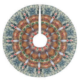 Grönt Dekorativ jul Helgdag Träd Skirt Julgransmatta Borstad Polyester