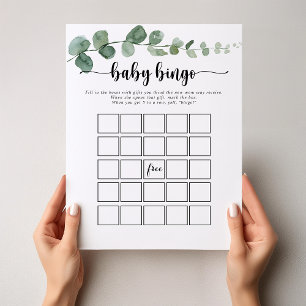 Grönt Delight Eucalyptus Baby Bingo Shower Game