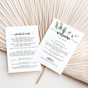 Grönt Delight Eucalyptus Bröllop Välkommen Brev