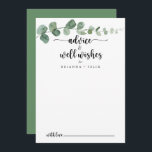 Grönt Delight Eucalyptus Bröllop well Önskemål Rådkort<br><div class="desc">Denna grönt gläder sig åt att man kan få ett enkelt bröllop för att få ett perfekt för att kunna ta ett eukalyptus bröllop väl-rådgivningskort för önskemål. Konstruktionen har vattenfärgad handdragen elegant botaniskt eukalyptus grenar och löv. De här korten är perfekter för bröllop, möhippa, babydusch, studentfest och mycket mer. Anpassa...</div>