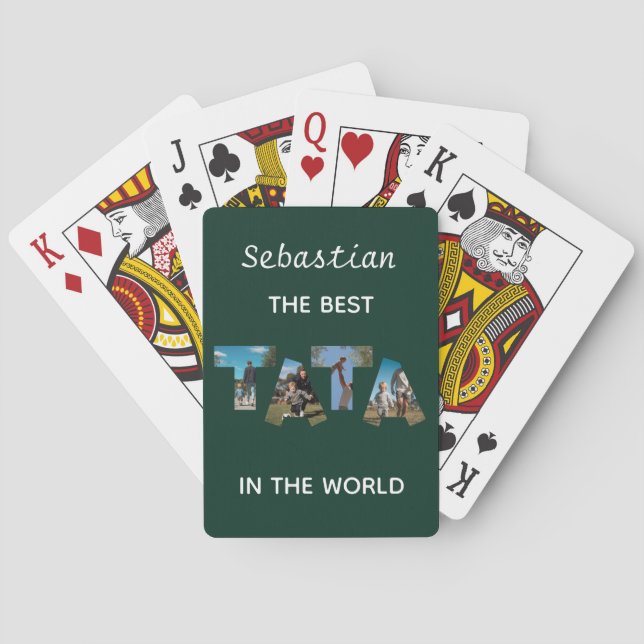 Grönt DEN BÄSTA UPPGIFTEN I VÄRLDEN Casinokort (Baksidan)