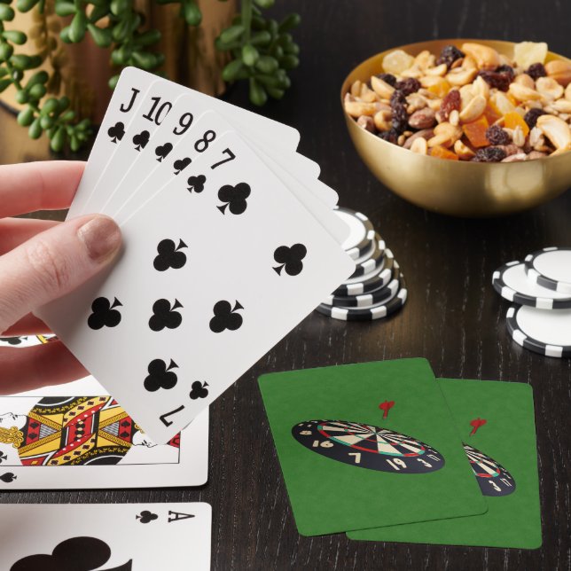 Grönt Denim Darts Destination Bullseye Casinokort (På plats)