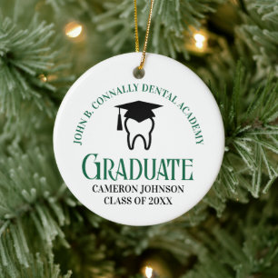 Grönt Dental School Anpassningsbar Studenten jul Julgransprydnad Keramik