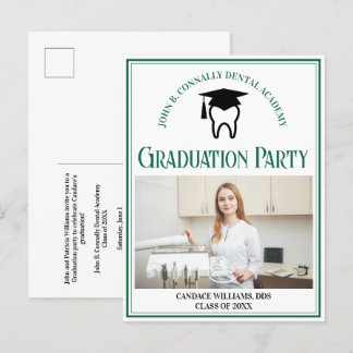 Grönt Dental School Photo Anpassningsbar Studentfe Inbjudan Vykort