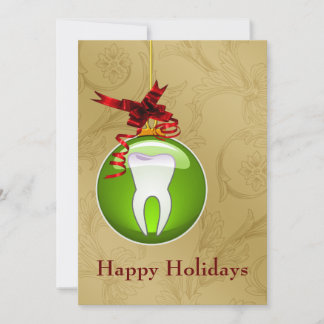 grönt Dentist Helgdagskort Julkort