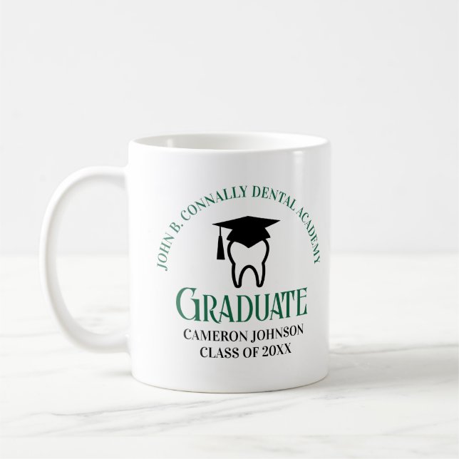 Grönt Dentist Studenten Anpassningsbar dentist Sch Kaffemugg (Vänster)