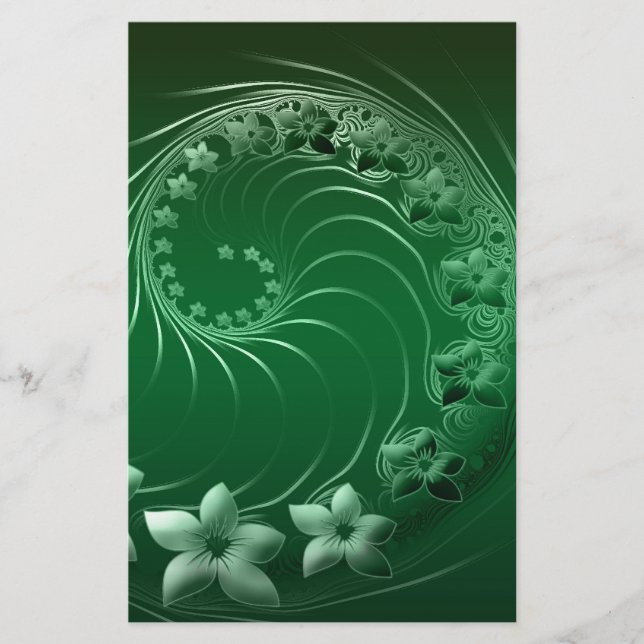 Grönt Design Party Destiny Firande Brevpapper (Framsida)