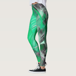 Grönt Designer Leggings