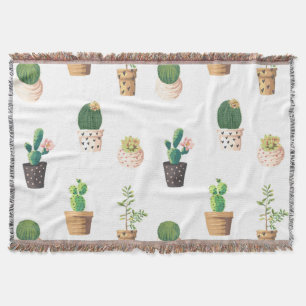 Grönt Dessert Succult Cactus in Pots Filt