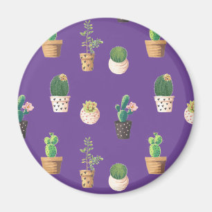 Grönt Dessert Succult Cactus in Pots Magnet