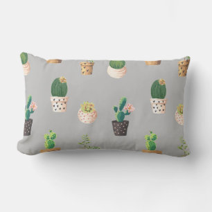 Grönt Dessrt Succulent Cactus in Pots Lumbarkudde