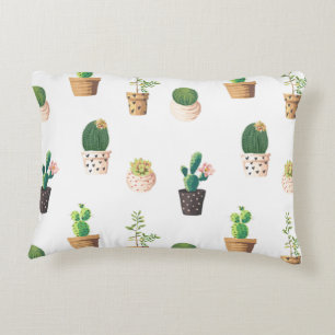 Grönt Dessrt Suckulent Cactus in Pots Prydnadskudde