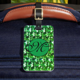 Grönt Diamanter, grönt gemstensmycken Bagagebricka