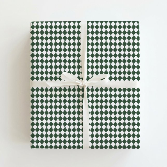 Grönt diamantmönster julpapper (Skapare uppladdad)