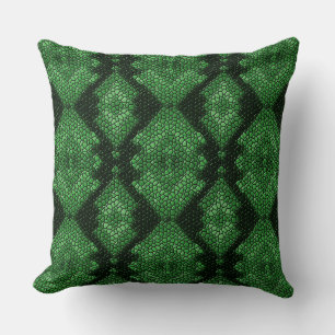 Grönt Diamonds Mosaic Tiles Mönster Dekorativ kudd Kudde