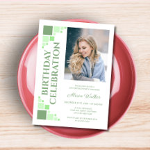 Grönt Digital Ram Corner Fotofödelsedag