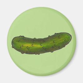 Grönt Dill Pickle Food Pickles Kitchen Deli Magnet
