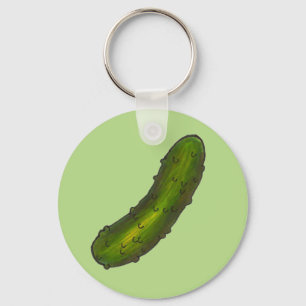 Grönt Dill Pickle Foodie Kosher Deli Pickles Nyckelring