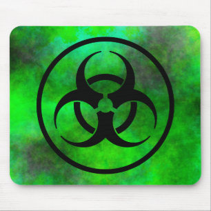 Grönt dimmaBiohazardsymbol Mousepad Musmatta