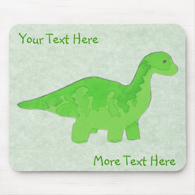Grönt Dino Mousepad Musmatta (Framsidan)