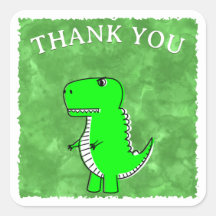 Grönt Dino Watercolor Baby Shower