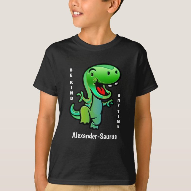 Grönt Dinosaur be like Boy Girl Personalize T Shirt (Framsida)
