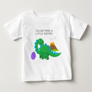 Grönt Dinosaur får en liten syster T Shirt