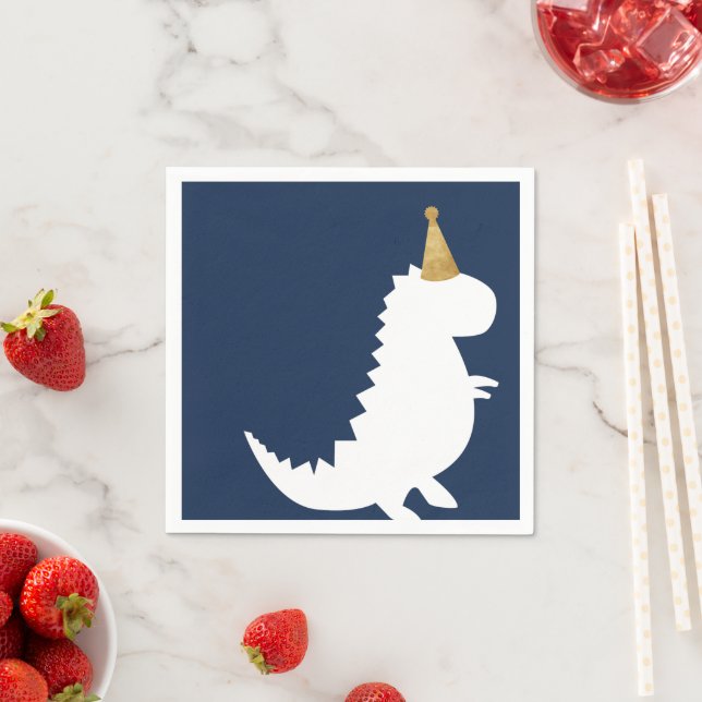 Grönt Dinosaur-födelsedagstema Boy Baby dusch Napk Pappersservett (Insitu)