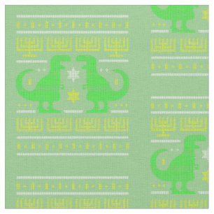 grönt dinosaur hanukkah ful sweater tyg
