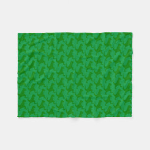 Grönt Dinosaur jul Fleece Blanket