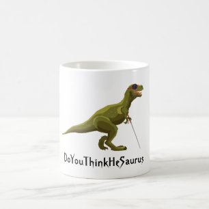 Grönt Dinosaur Kaffemugg