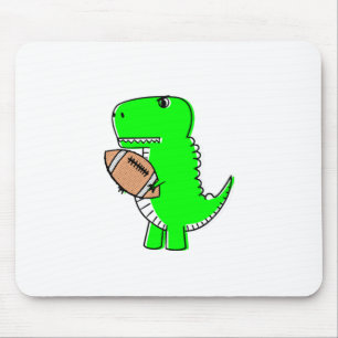 Grönt Dinosaur Kärlek Football Musmatta