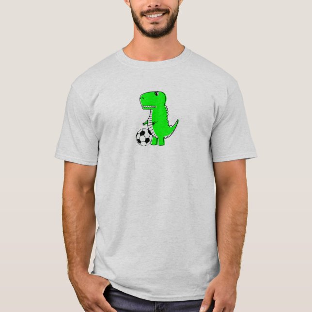 Grönt Dinosaur Kärlek Ocer T Shirt (Framsida)