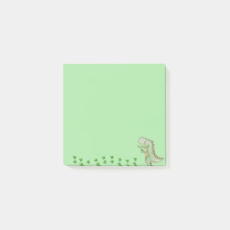 Grönt Dinosaur PostIT-anteckningar, anteckningar Post-it Block