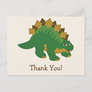 Grönt Dinosaur, Stegosaurus Tack Vykort