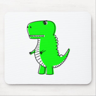 Grönt Dinosaur Teckning Musmatta