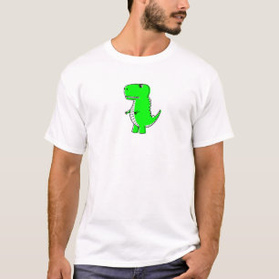 Grönt Dinosaur Teckning T Shirt